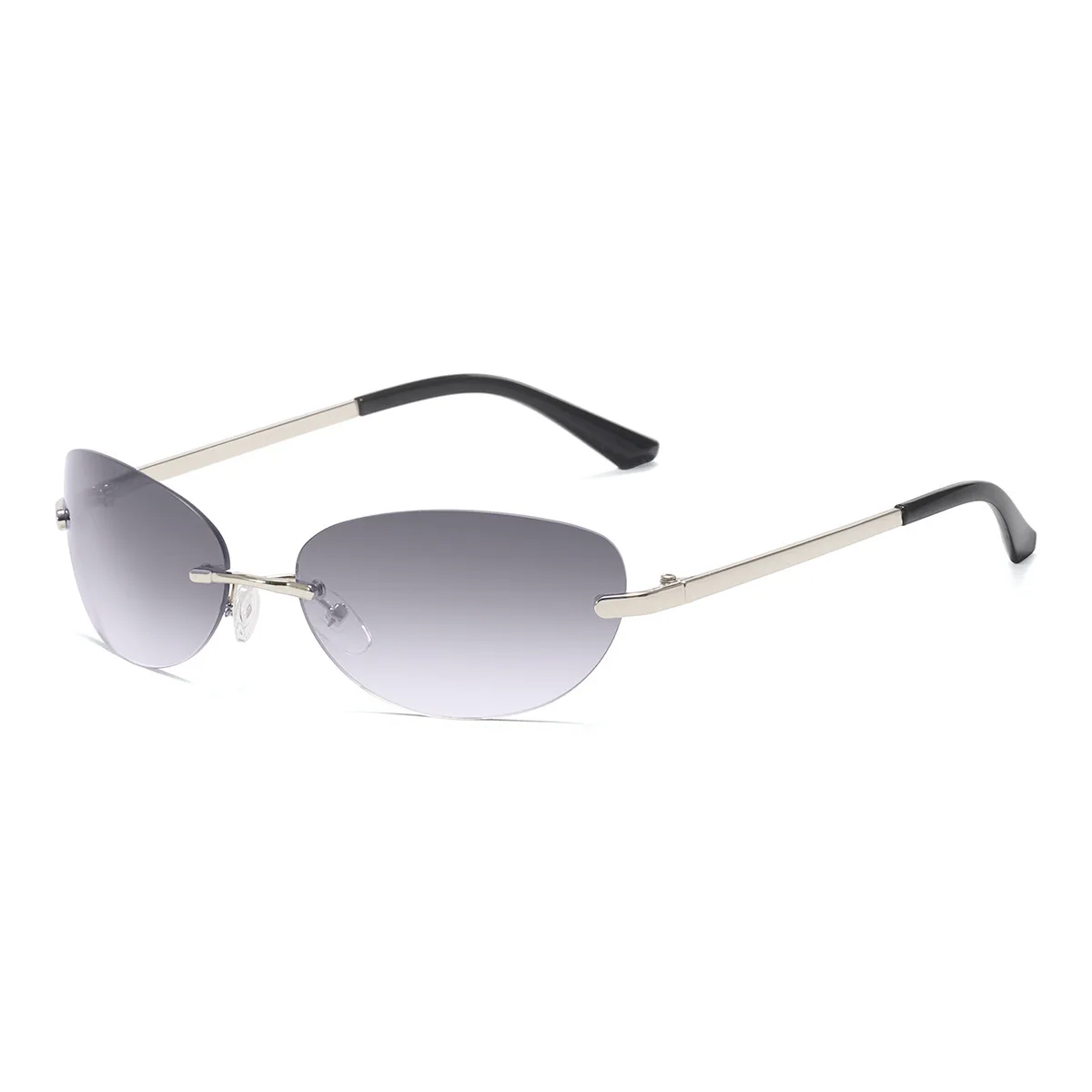 Balenciaga Eyewear - Neo Oval Metal Sunglasses - Silver - ShopStyle