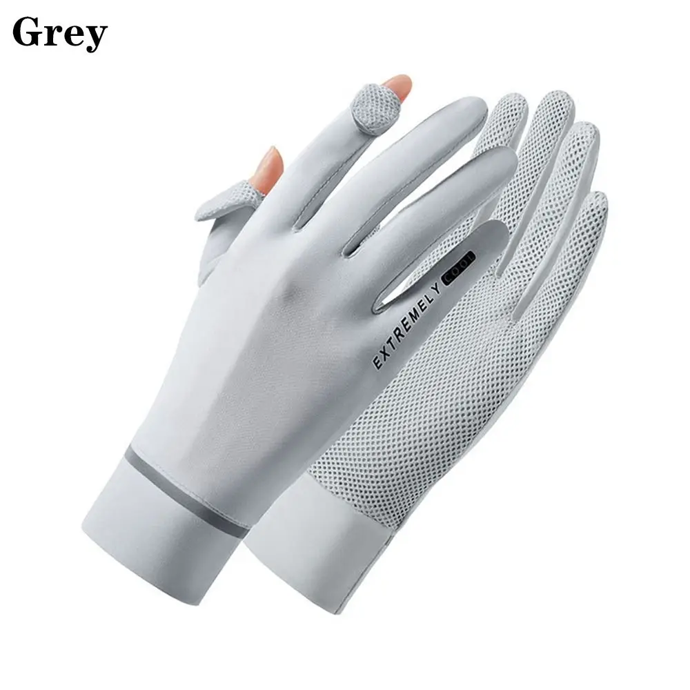 Gants,Gants d'été légers en soie glacée pour hommes,Sport,antidérapants