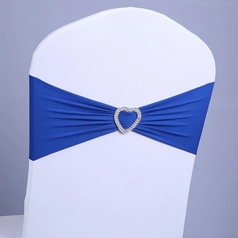 50/100pcs Elastic Chair Sashes Bows Decorative Band for Banquet Cover Romantic Knot Wedding Decoration Party Events Home Decor