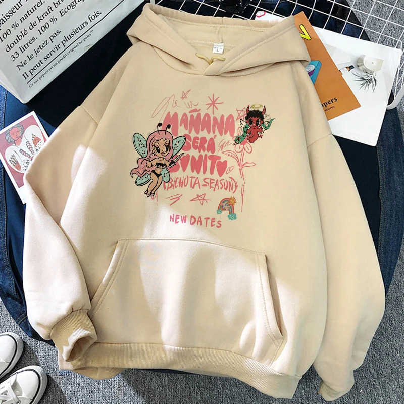 thumbnail image 1 of Sudadera con capucha de los años 90 para mujer, ropa de calle de moda gráfica, Manana, Sera Bonito, Bichota, Karol G, 1 of 3