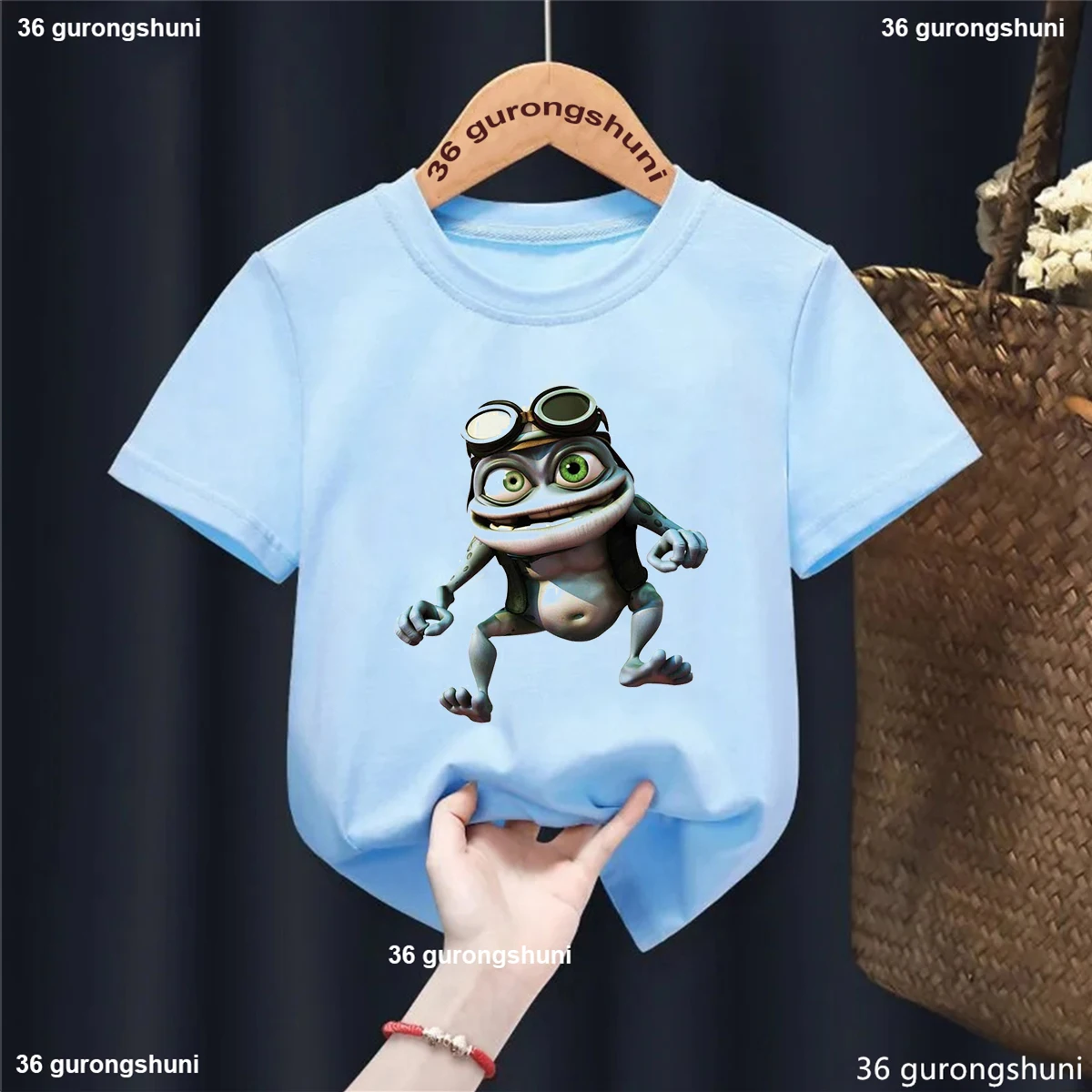 New Boys Tshirt Crazy Frog Anime Cartoon Print Children'S Tshirts Sunmmer Boys Clothes Short-Sleeved Tops, Drop Shipping 3