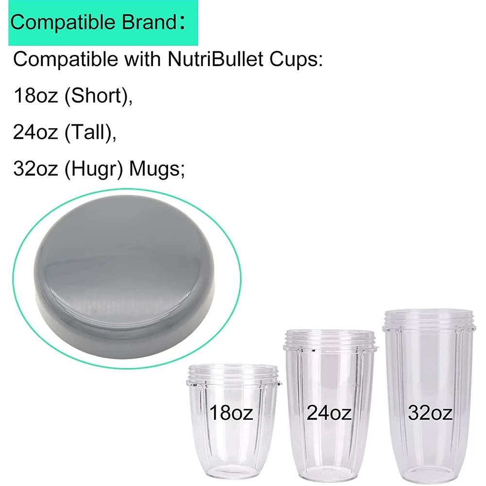 Cup Lids Replacement Parts Compatible for Nutribullet 600W 900W Replacement Resealable Accessories Parts 4