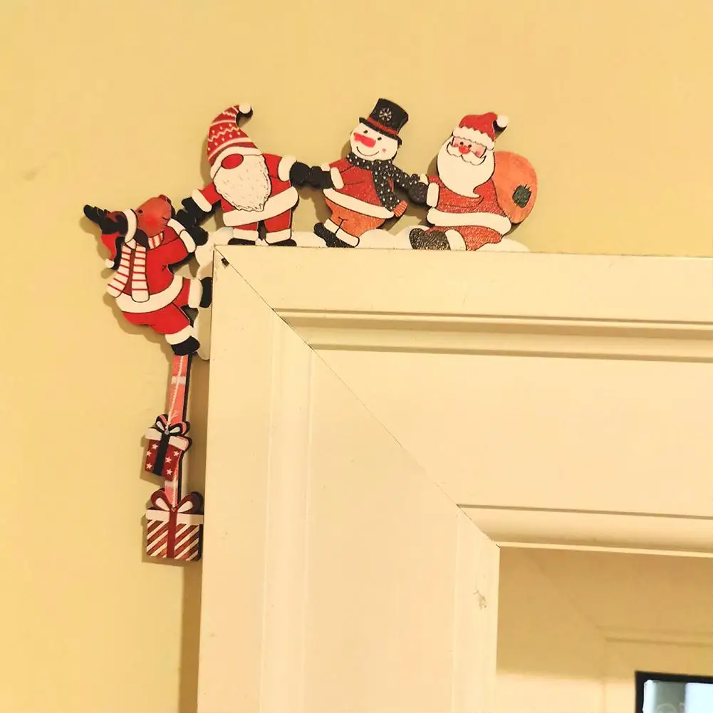 2026 New Wooden Santa Door Corner Decor Snowman Reindeer Pendant Christmas Cartoon Door Frame Decor Party Christmas Ornament 1 2026 New Wooden Santa Door Corner Decor Snowman Reindeer Pendant Christmas Cartoon Door Frame Decor Party Christmas Ornament 1