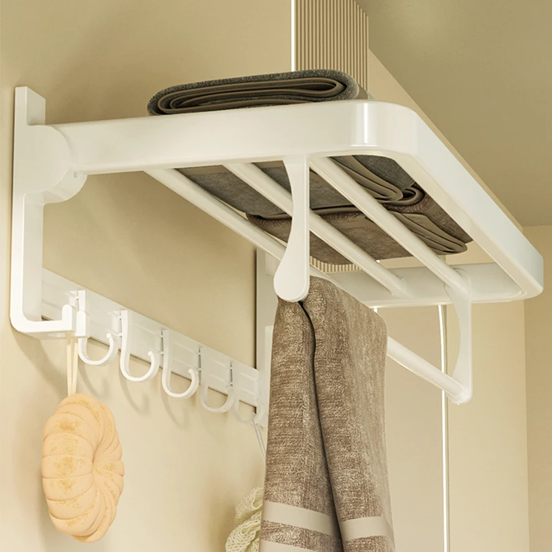 

XK White Towel Rack Punch-Free Alumimum Bathroom Rack Bathroom Towel Rack