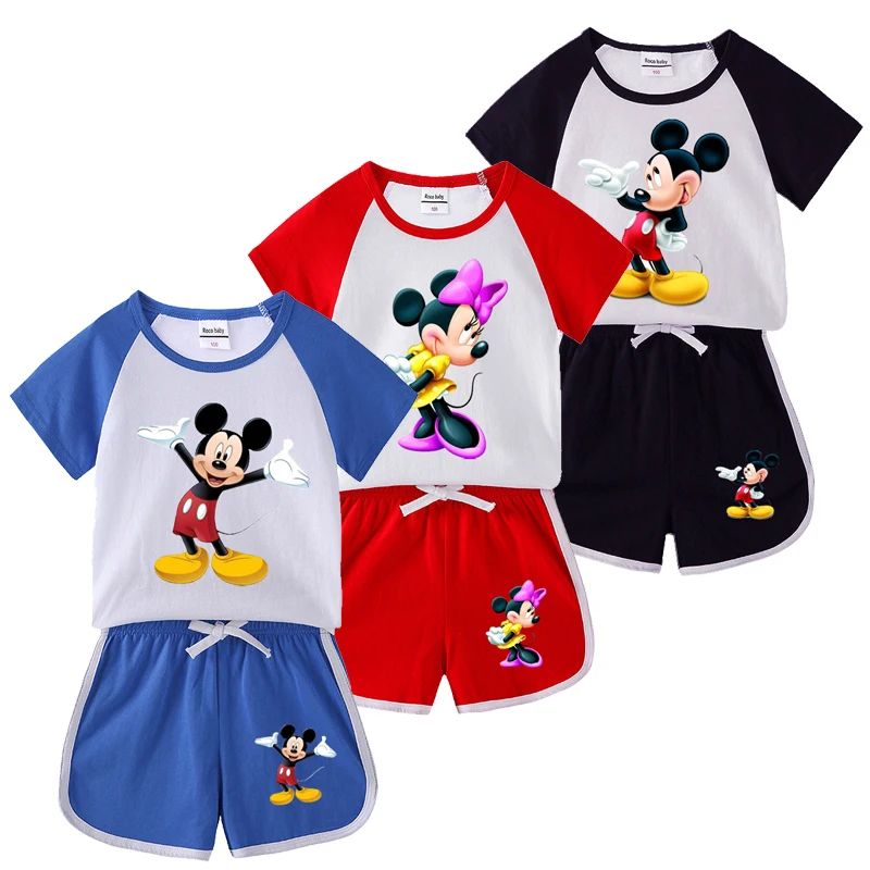 

Летняя хлопковая футболка и шорты для мальчиков 1-8 лет