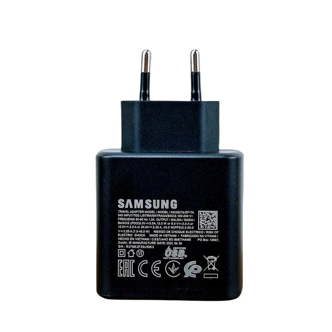 Samsung 45W Fast Charge Adapter with Genuine 5A Cable