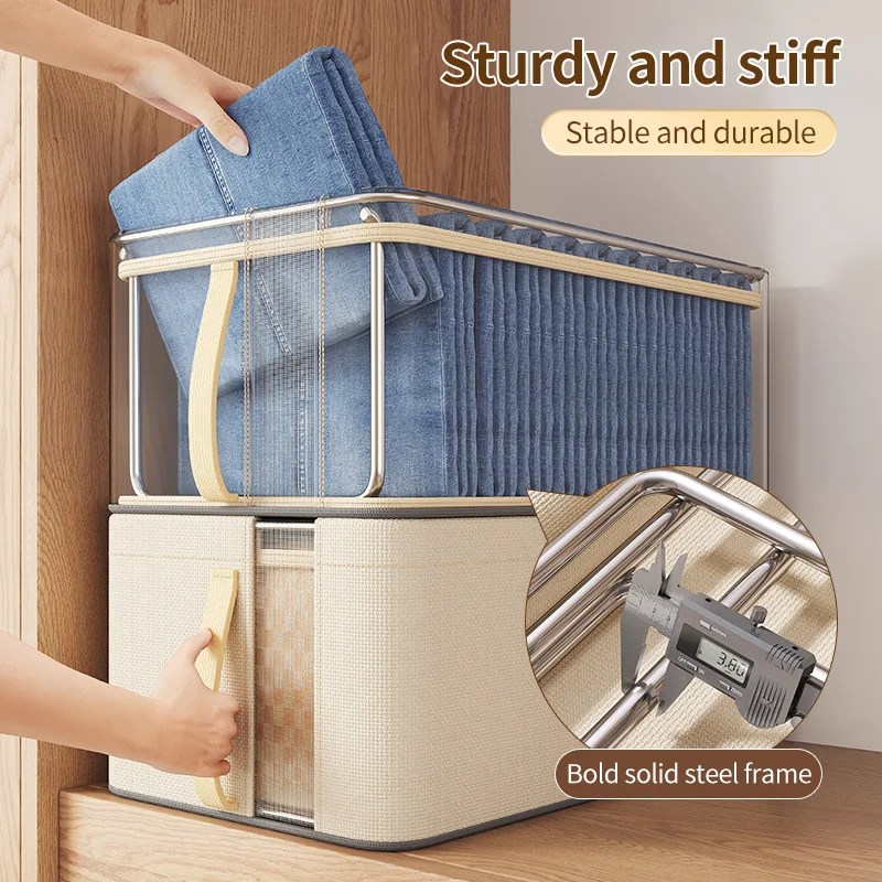 1/3PCS Collapsible Clothing Organizer Thicken Clothes Storage Bag Pants Sweater Storage Cabinets Drawers Organizer Containers 5