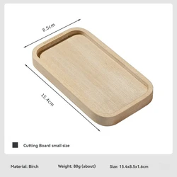Portable Mini Fruit Camping Cutting Board - Unpainted Birch, Double - Sided Outdoor Picnic Accessory (YM - 1609)