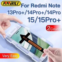 Double - Pack Toughened Glass Screen Protector with Installation Kit - Redmi Note 13ProPlus