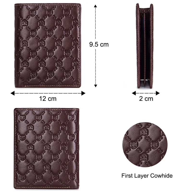 BULLCAPTAIN New Leather Men's Wallet Fashion Creative Pattern Wallet Small Mini Card Holder RFID Wallet Men 0204H 6