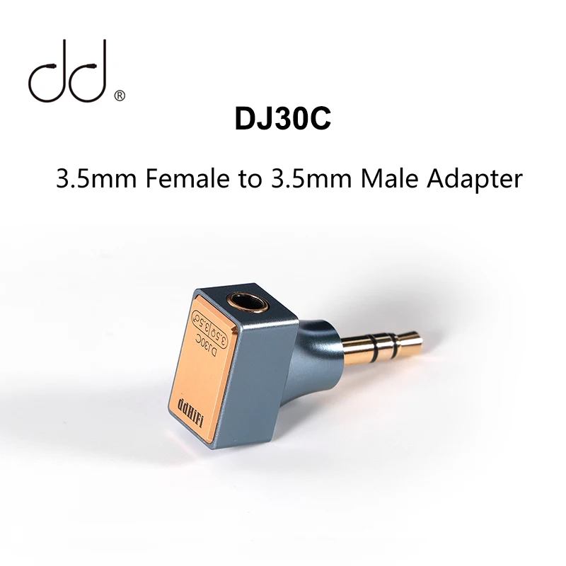 DD-ddHiFi DJ30C 3.5mm 암-3.5mm 수 어댑터, L 플러그 포함