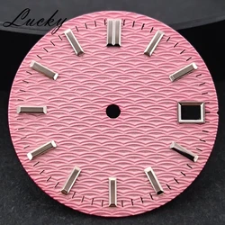Wave Textured Watch Faces in Multicolor Options, 28.5mm - 28.5mm (Top 3.Pink)