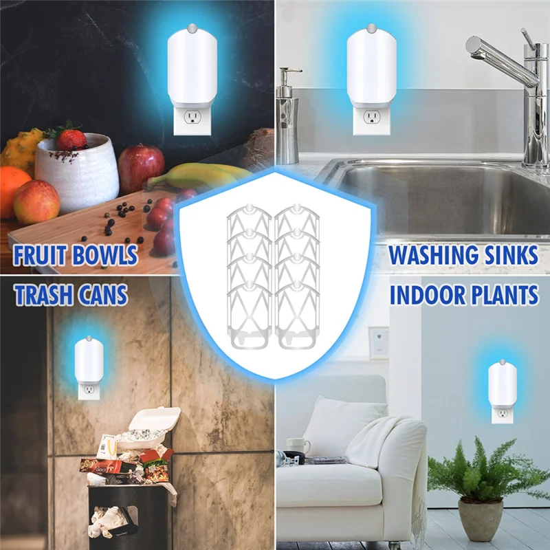 8PCS Flying Insect Refills For Indoor Light Trap For ZEVO M364 Capture Fruit Flies, Gnats And Houseflies