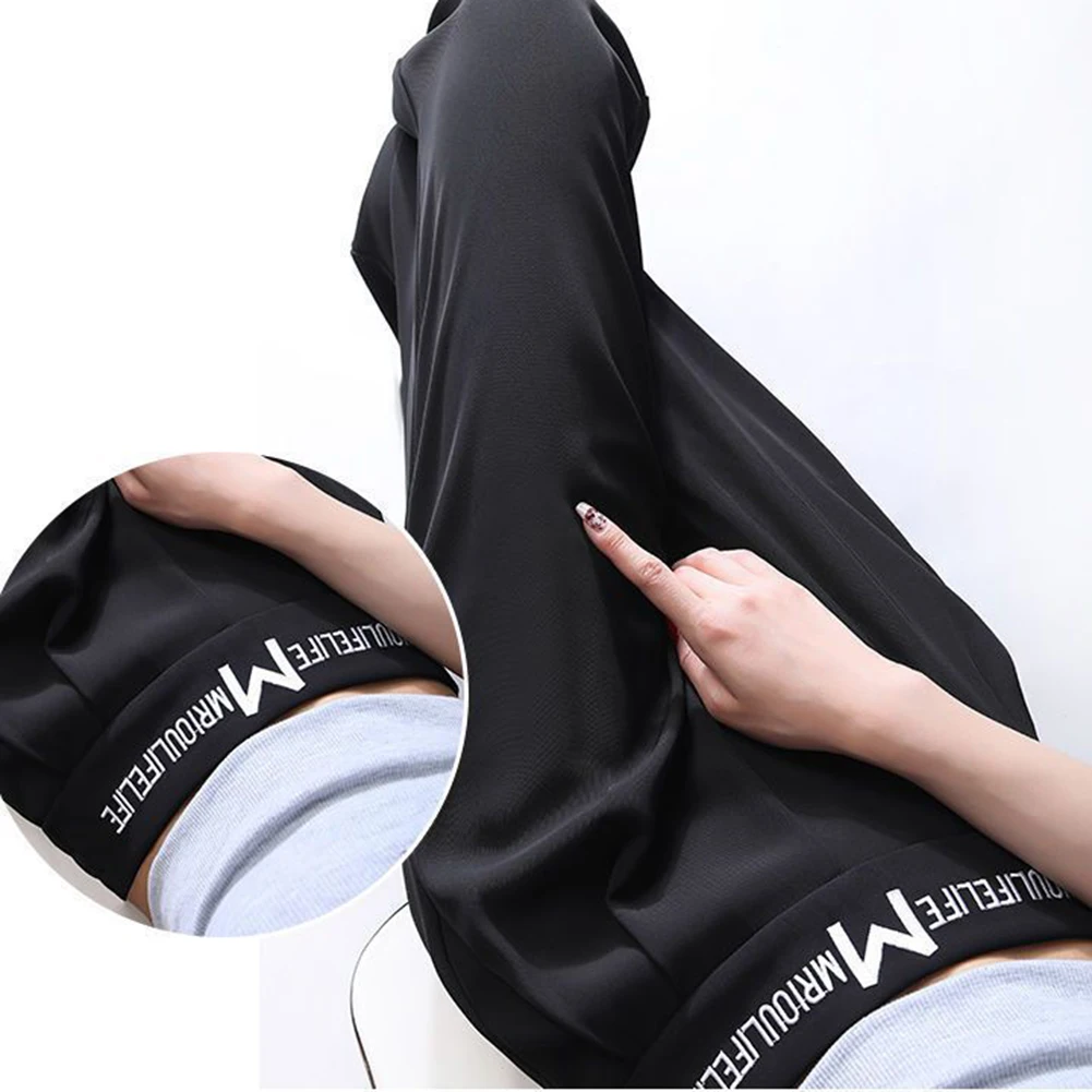 

Women Loose Office Pants High Waist Straight Trousers Casual Length Pants