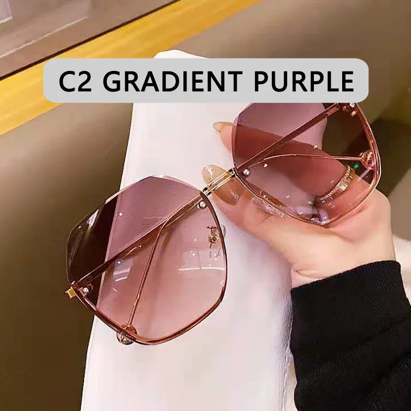 Lunettes de soleil femme strass luxe vintage ronde marque sunglasses women  2021 été tendance aesthetic violet élégante et magnifique