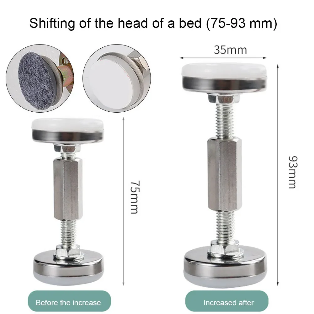 Adjustable headboard stoppers for bed frame cabinets sofas anti-shake fixer hardware top wall stabilizer