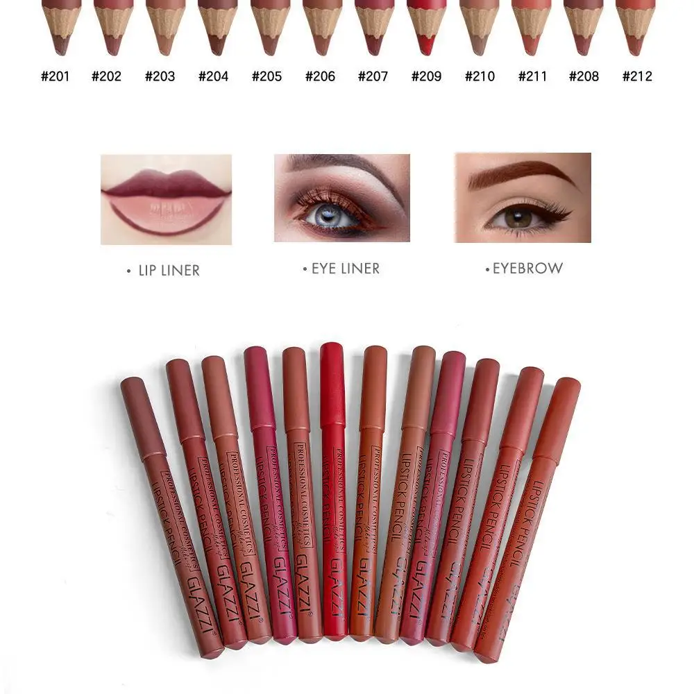 Lip Pencil Set Professional Makeup Lipstick Beauty Woman Makeup Products