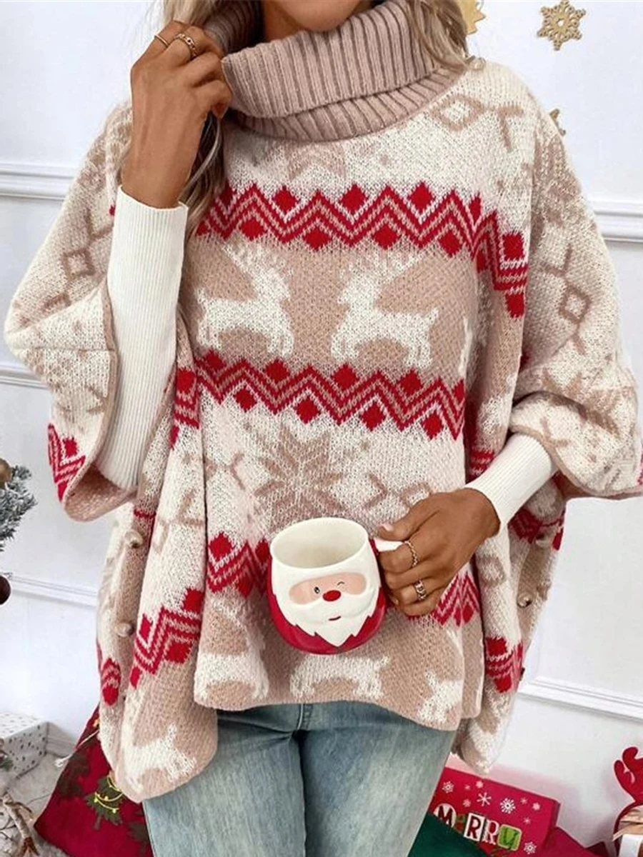 Family Matching Christmas Ugly Sweaters Long Sleeve Knit Reindeer Print Pullovers Tops Fall Winter Warm Outfits