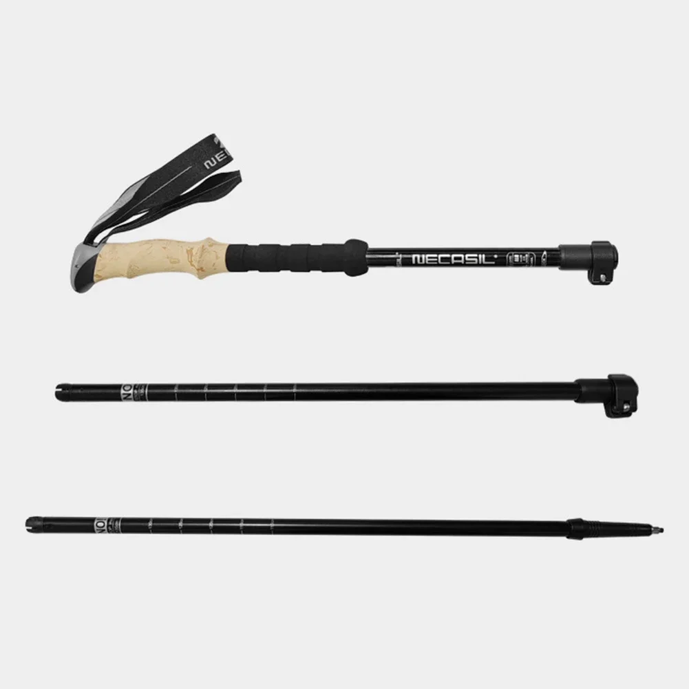 1Pc 3-Section Trekking Poles Walking Sticks Alpenstock Telescopic Ultralight Premium Adjustable with Quick Lock Hiking Cane