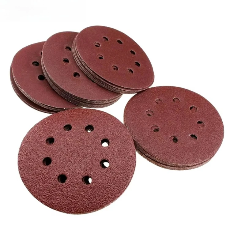 Sanding Discs 125mm 5"/5inch 8 Holes Sandpaper Pads Set Hook & loop Abrasive sander paper for polishing tools 10pcs/set