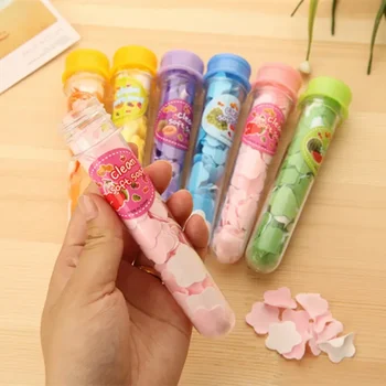 일회용 테스트 튜브 꽃 비누 시트, 야외 휴대용 손 세척 비누 종이, 여행 병, 손 세척 종이, 신제품