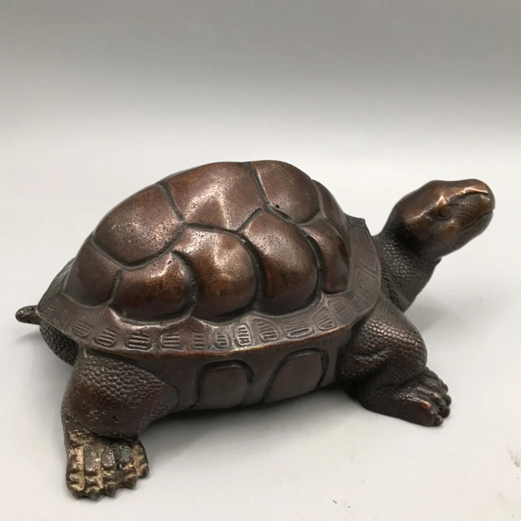 

Exquisite antique pure copper ten thousand year turtle ornament