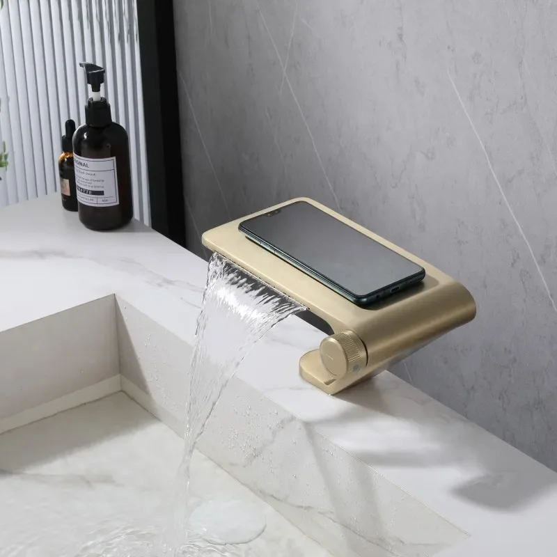 Bathroom Basin Faucet Deck Mounted Black Rose Gold sink tap Hot and Cold  Unique DesignBrass Material