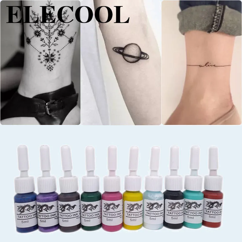 

5ml Professional Multi Colors Tattoo Ink Set Pigment Kits Beauty Makeup Paints Bottles Tools Body Art Accessory Wholesale