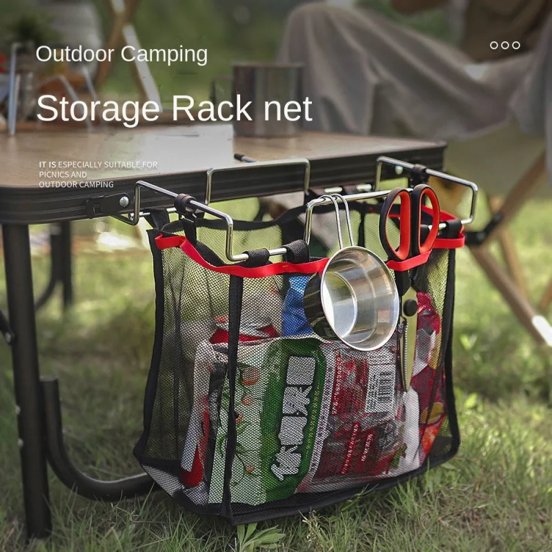  Desk Box Tripod Mesh Basket Organizer for Camping Table Rack Bag  Outdoor Folding Net Bag Picnic Under Table Storage Bag under table storage  bag under table basket storage for desk organizing