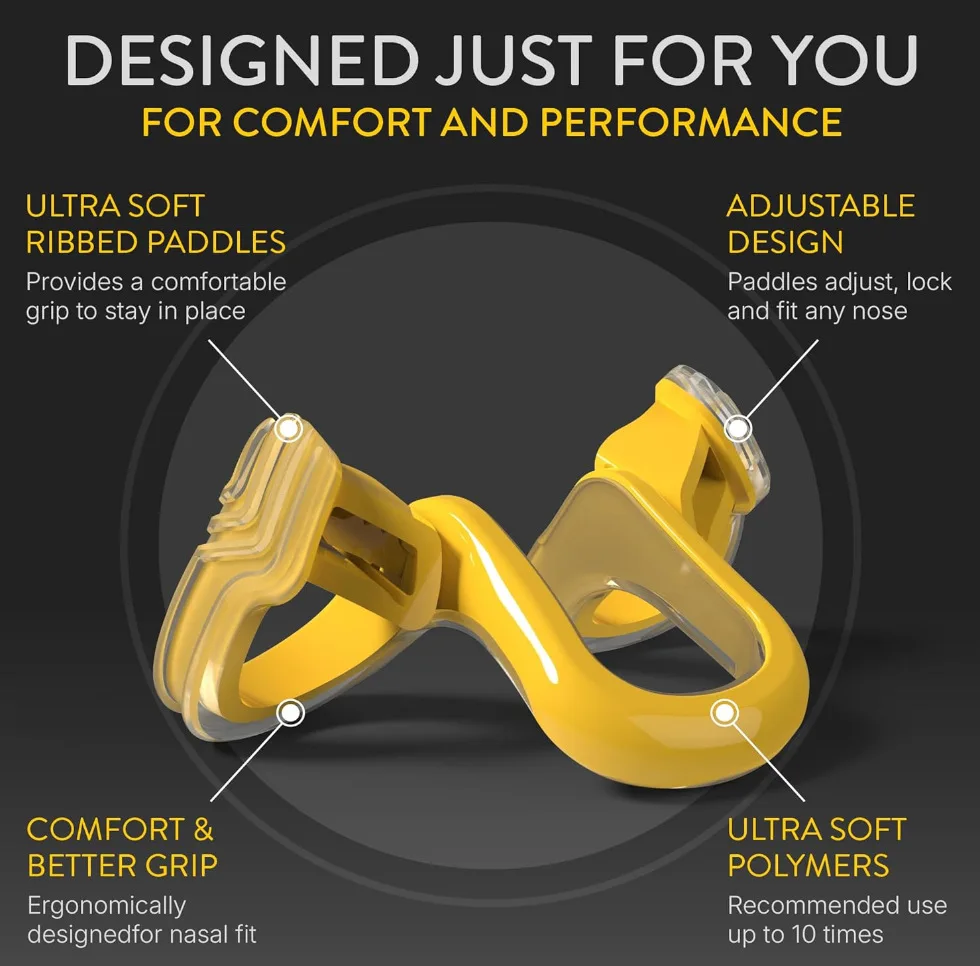 Silicone Nose Clip, Anti Snoring Nasal Dilators, Air Intake Starter Kit, Breathe Easy Improve Sleeping for Adult and Children