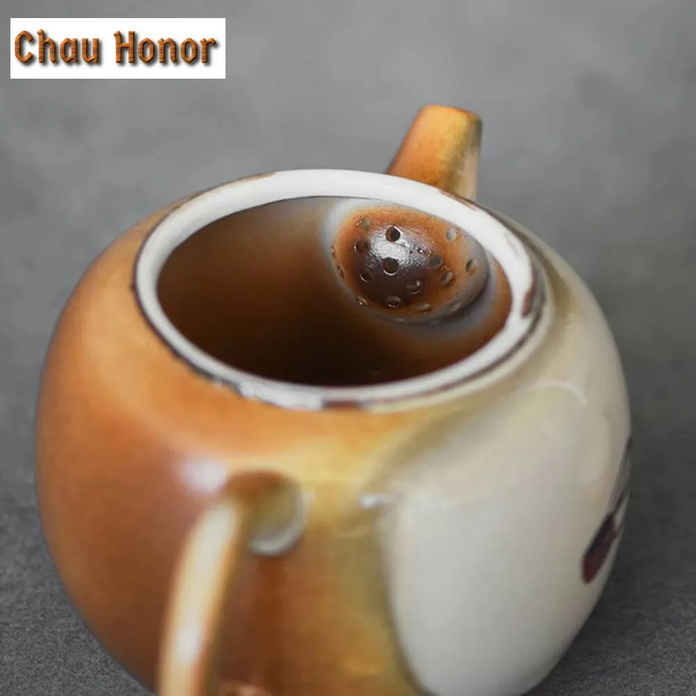 Chinese Dunhuang Apsaras Tea Set Complete Set Zen Hand Grasp Pot Tea Ceremony Set Tea Brewing 1 Pot 3 Cups Set Tea Items Gift