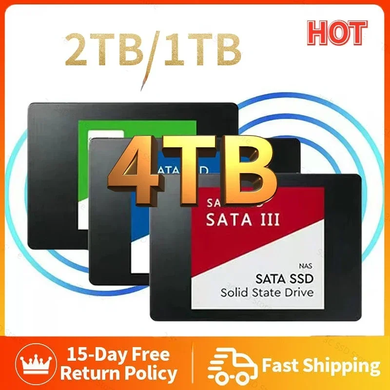 

New 100% Original SSD 8TB 4TB 2.5 Inches SATA 3 Solid State Hard Drive High-speed Transmission for Laptop Desktop PS5 Mac PC PS4