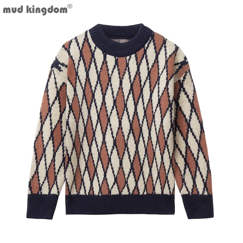 

Mudkingdom Big Girls Boys Sweater Pullover Sweaters for Children Clothes O-Neck Winter Clothing Soft Warm Fall Autumn Kids Tops