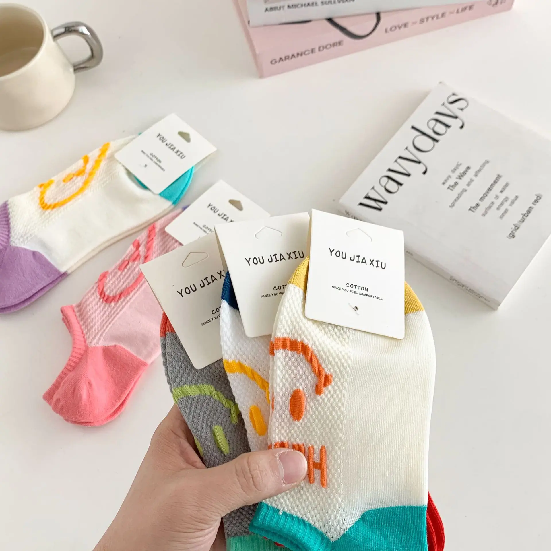 

Женские невидимые дизайнерские носки на весну и лето, милые студенческие носки допамина-хипстера