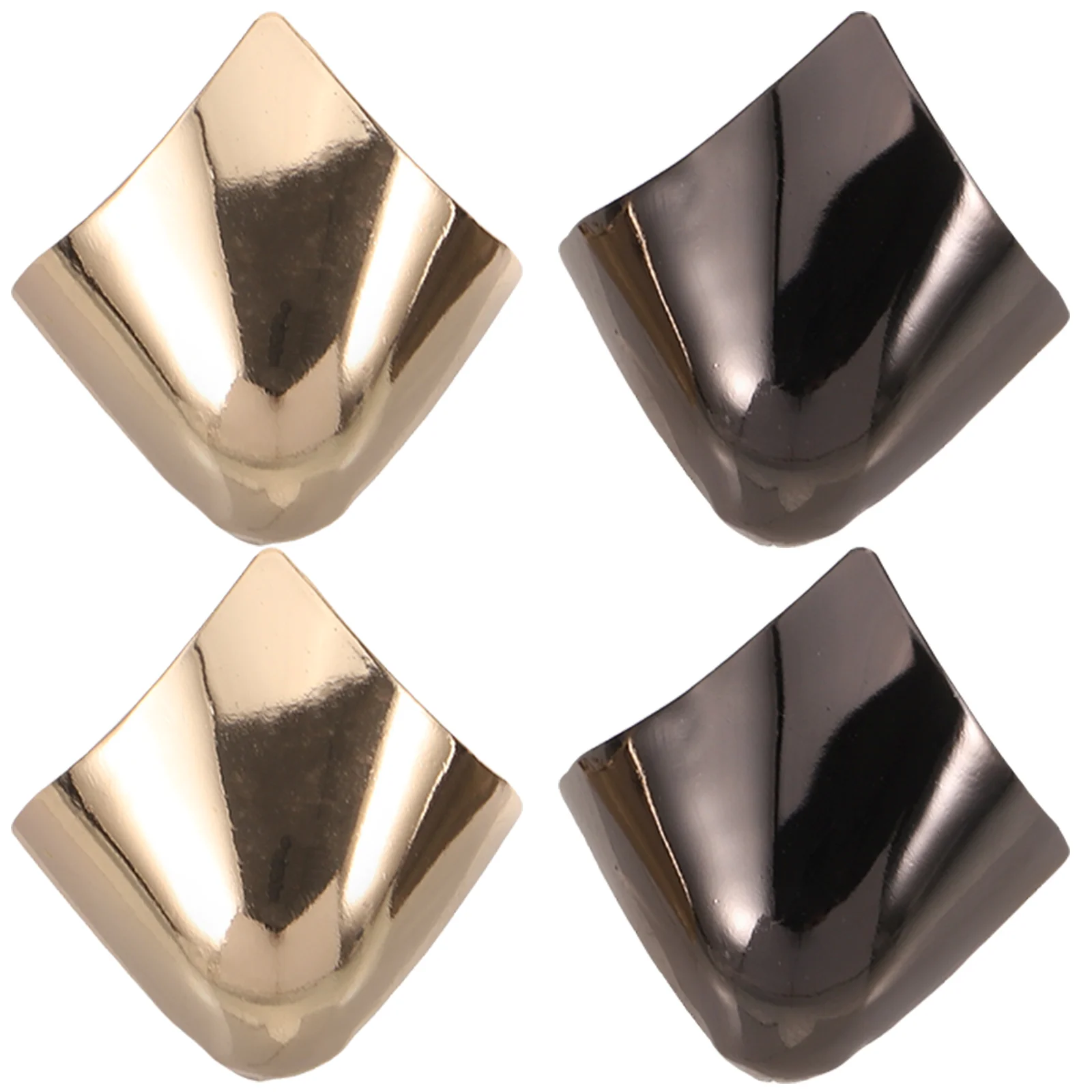 

2 Pairs Toe Protector High Heel Shoes Pointed Tip Covers Caps for Heels Decorative Metal