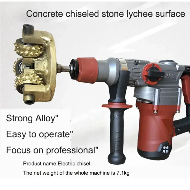 New 220v Electric Chisel Hair Machine Cement Surface Hair Machine Bridge Deck Box Beam Hand-held Chisel Hammer Stone Machin