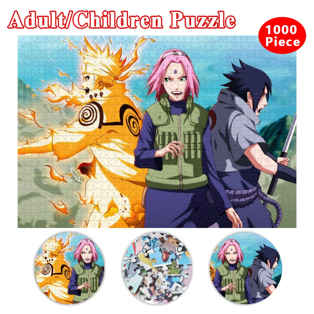 Bandai Anime Cartoon 1000 Pieces Jigsaw Puzzle Uzumaki Naruto Diy Naruto Puzzles Creative Kids Decompress Educational Toys Gifts фигурка bandai naruto shippuden naruto uzumaki