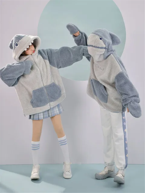 Sunisery Cute Shark Hoodie for Women Teen Girls Kawaii Cartoon