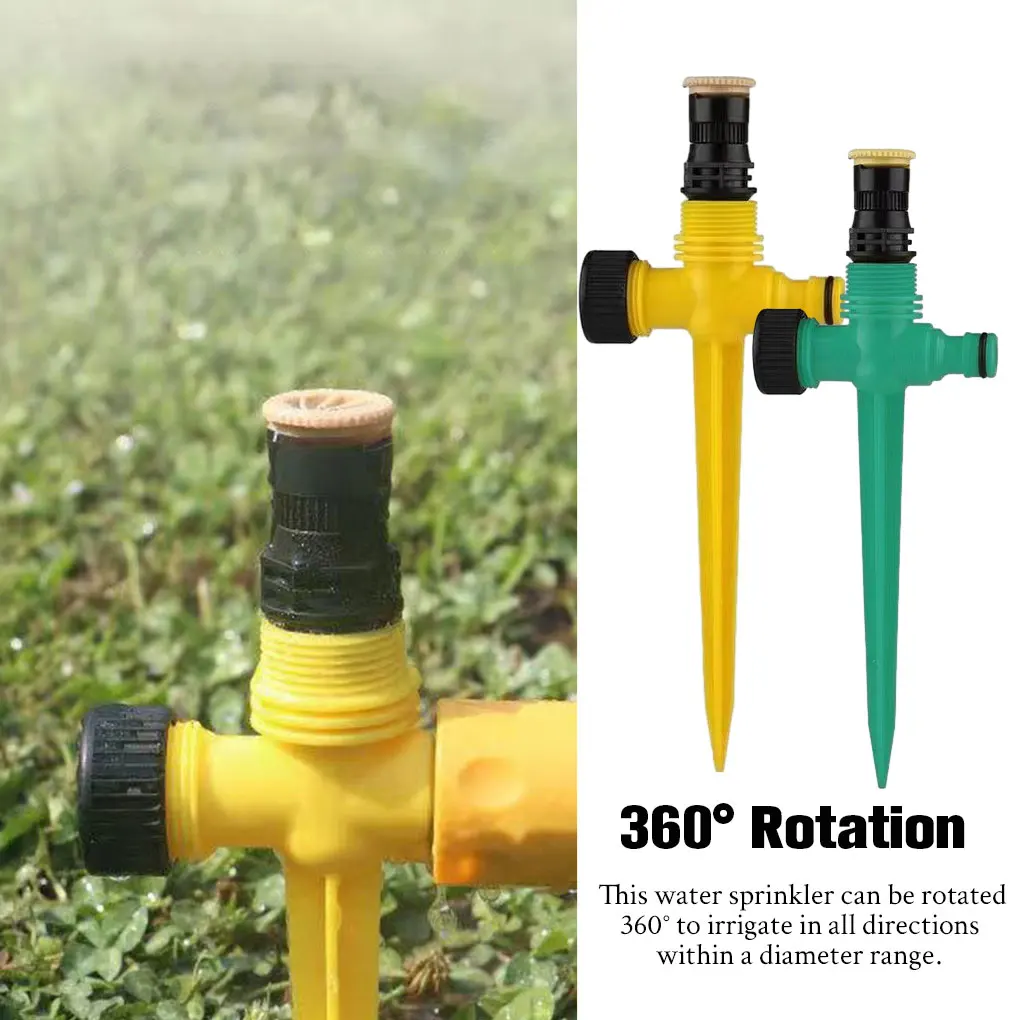 

5 Pieces 360° Sprinkler Rotation Irrigation Automatic Large Area Coverage Plant Agriculture Spray Nozzle Green