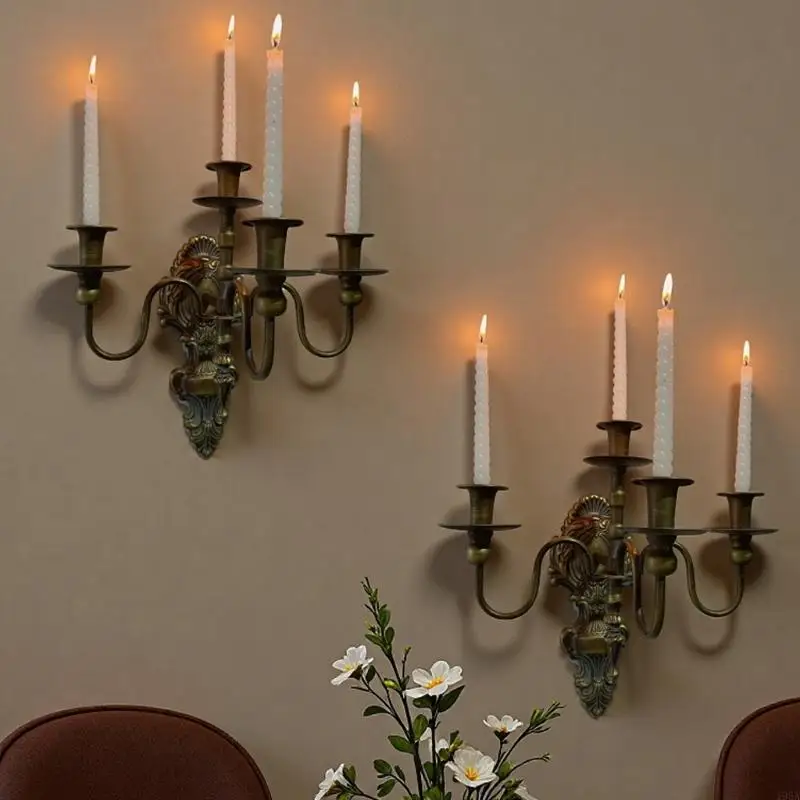 Wall Candle Sconce Holders Wall Mounted Metal Candle Holders for Home,Living Room,Dining Room,Rustics Farmhouse Home Decors