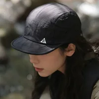 Japanese Retro Quick-drying Short Brim Baseball Caps Unisex Summer Outdoor Sunscreen Casual Versatile 5-flap Tooling Camping Hat 1