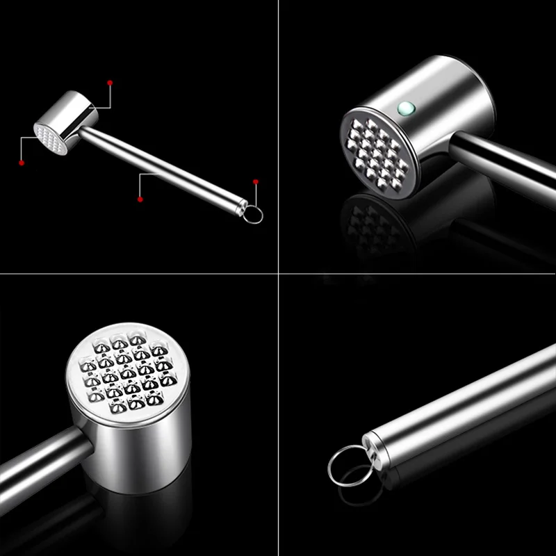 Meat Hammer Stainless Steel Making Beef Chicken More Loose Sauce Tool Professional Kitchen Tools meat tenderizer,meat hammer