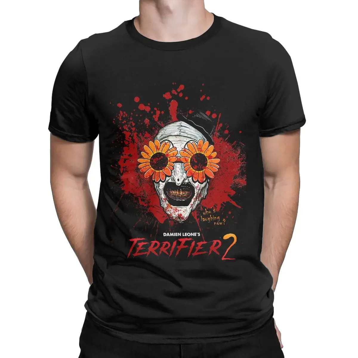

Футболка с рукавом 4XL, 5XL, с ужасным фильмом, страшный терьер, искусство, страшный фильм, хлопковые топы, винтажные шорты
