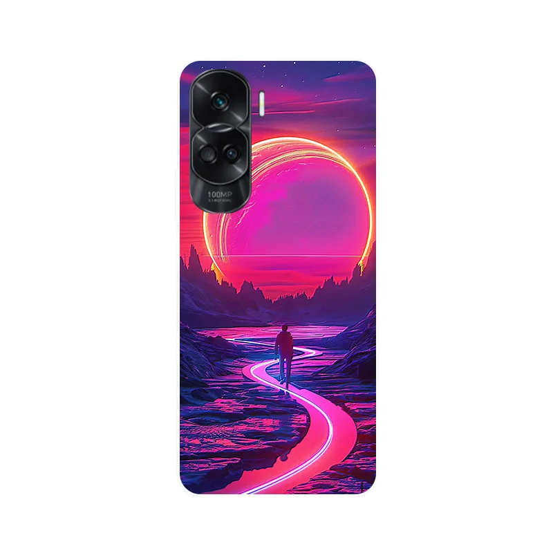 Wolf Painted Shockproof Soft Silicone Phone Case