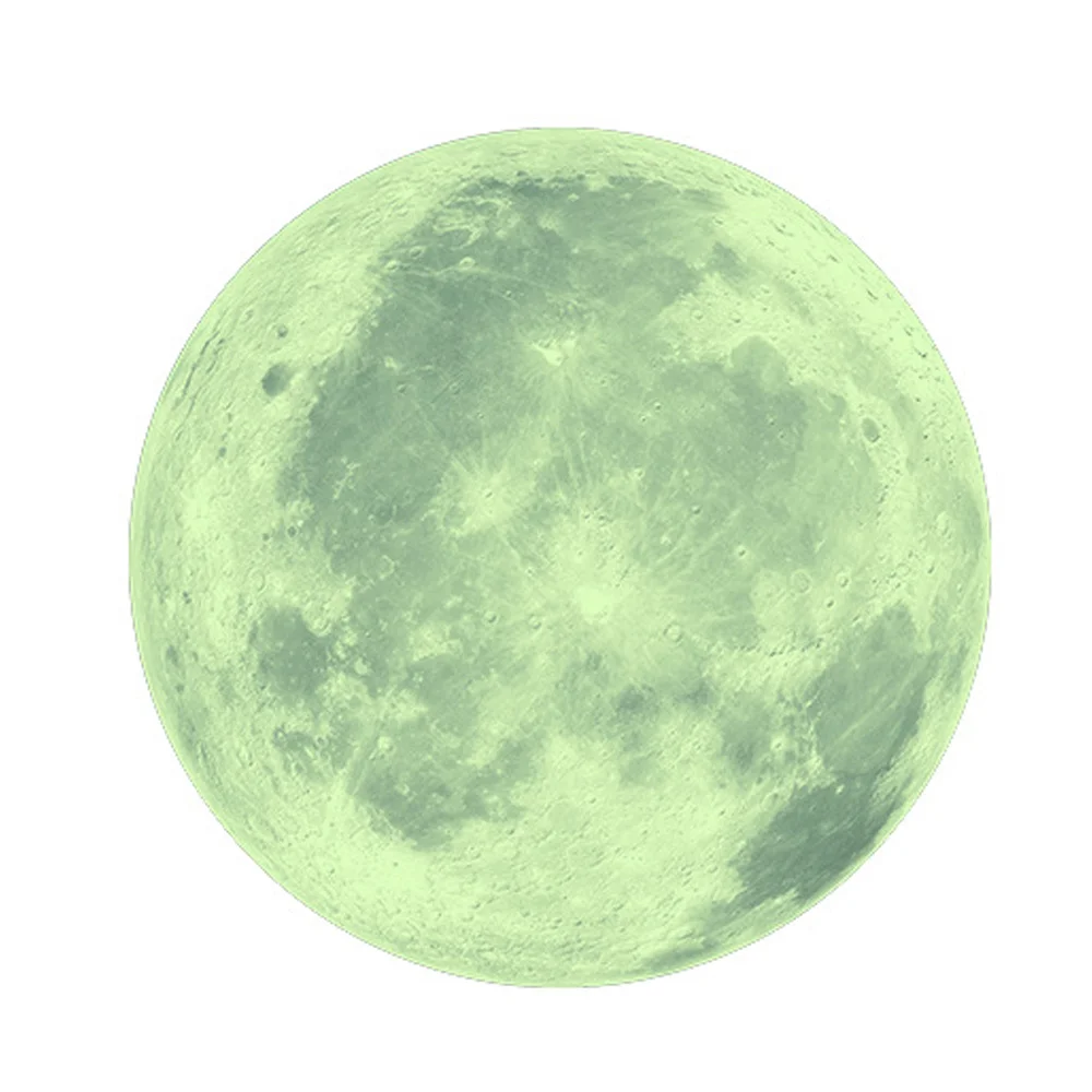 Moon Luminous Sticker Bedroom Self Adhesive Glow In Dark Sticker Wall Waterproof Decals 20cm 1pc