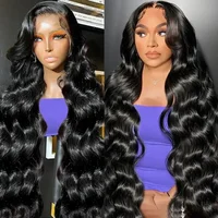 13x6 Body Wave Lace Front Wigs Human Hair Pre Plucked 180 Density HD Transparent Lace Frontal Wigs Human Hair for Black Women 1