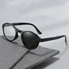 Round Frame Color Changing Reading Glasses with Box New Style Folding Photochromic Presbyopia Sunglasses with Diopter 0 To +4.0 3
