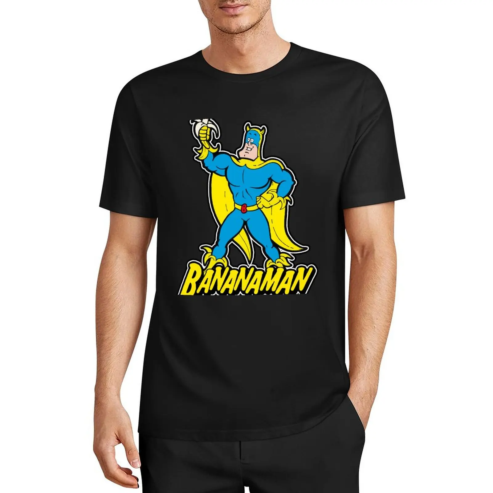 

Bananaman Classic Cartoon T-Shirt.png T-Shirt Short sleeve tee shirts graphic tees anime summer top workout shirts for men
