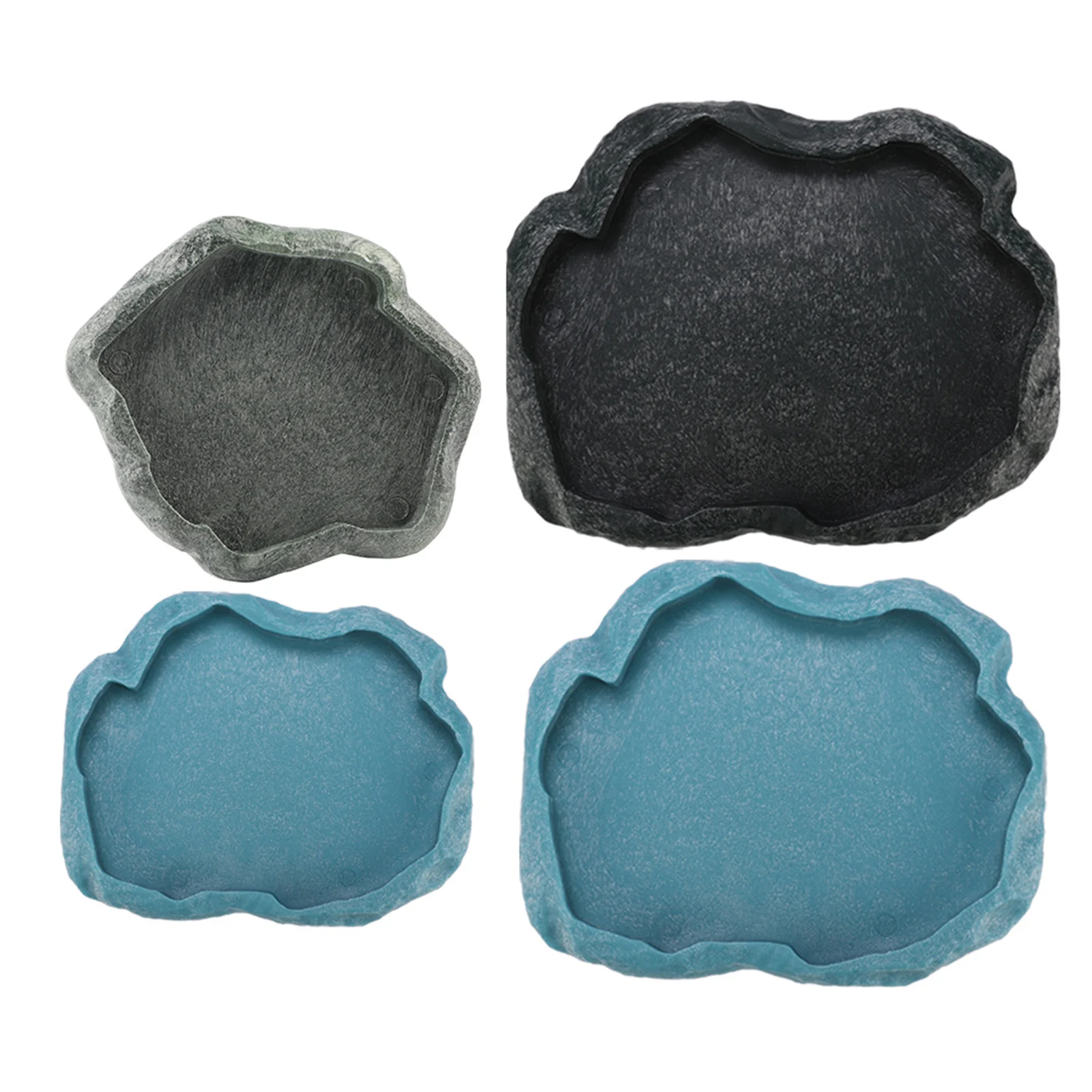 Resin Reptile Rock Food and Water Dish 5