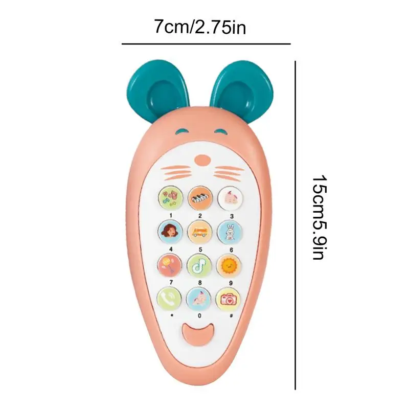 아이들을위한 장난감 전화  뮤지컬 장난감 스타킹 Stuffers 귀여운 마우스 디자인으로 감각 퍼즐 1-3 세 어린이를위한 조기 교육